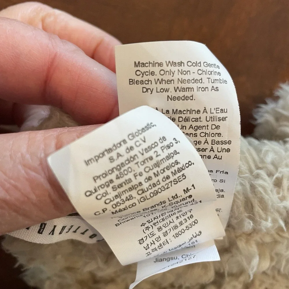 Pottery Barn Faux Fur Throw Blanket 50